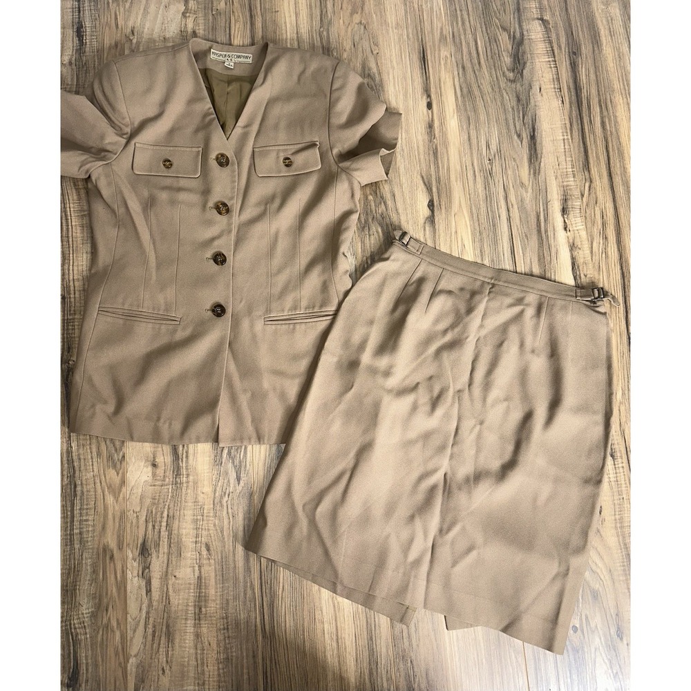 Kasper & Company ASL Women's Skirt 10P / Button Up Blazer 8‎ Brown